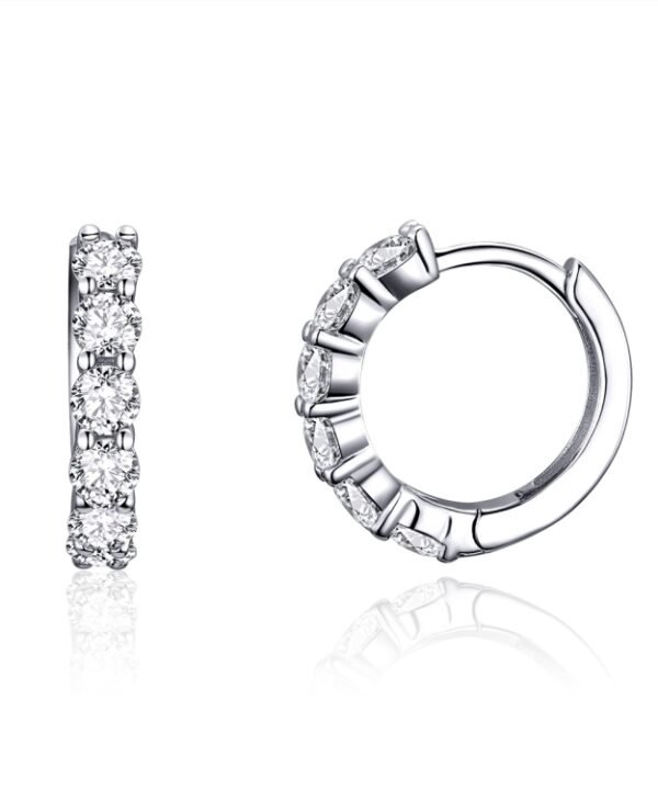 Platinum-plated Zircon Sterling Silver Jewelry Earrings