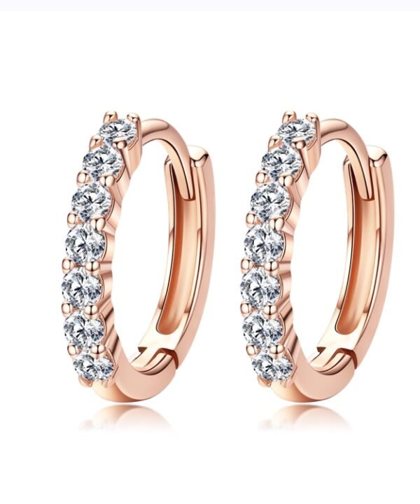 S925 Sterling Silver Jewelry Earrings Inlaid Zircon Earrings