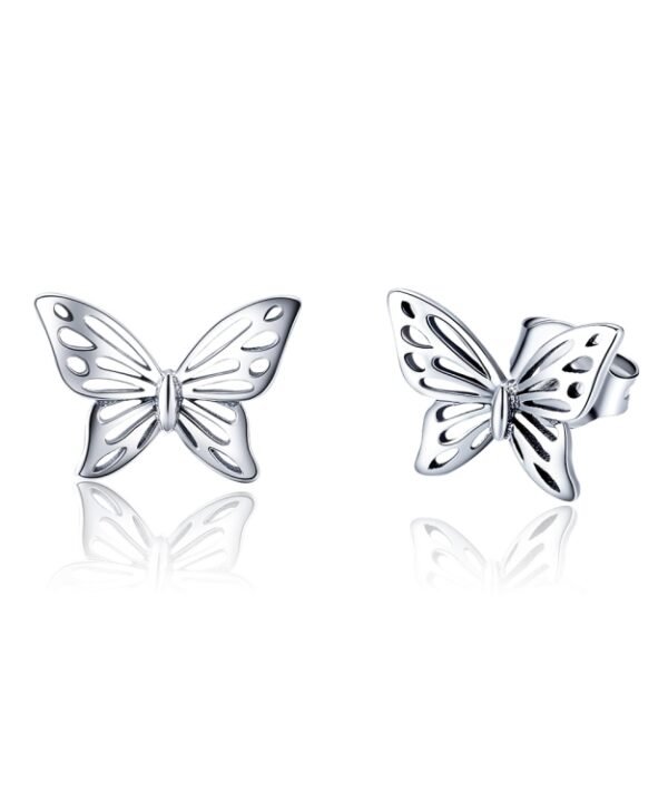 S925 Sterling Silver Butterfly Earrings