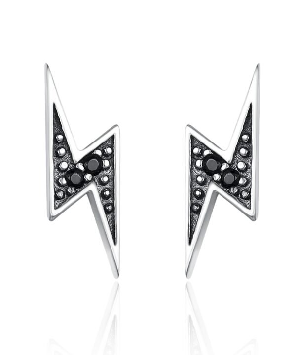 S925 Sterling Silver Stud Earrings Lightning Lady Diamond Earring