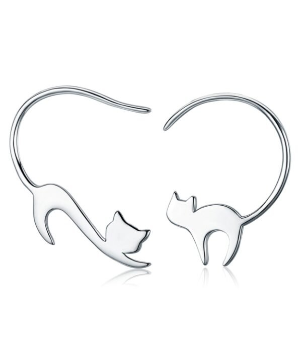 Naughty Cat S925 Sterling Silver Earrings