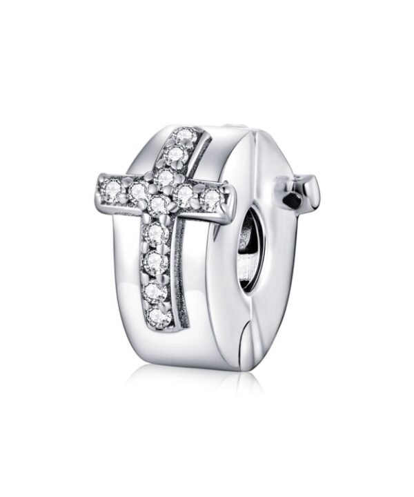 S925 Sterling Silver DIY Personality Beaded Accessories Cross Positioning Buckle Silver Beads