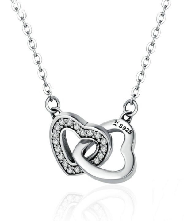Love S925 Sterling Silver Lady Necklace, SCN181, SCN181 (Gold)