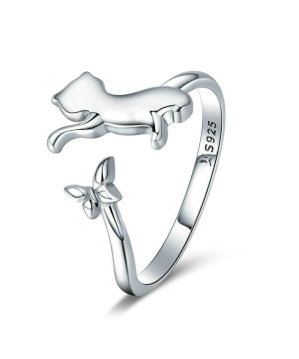S925 Sterling Silver Ring Cats Companion Fashion Ring