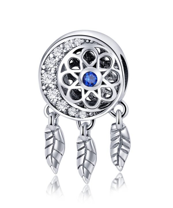 S925 Sterling Silver Hollow Pattern Bead Accessories DIY Beaded Bracelet Accessories