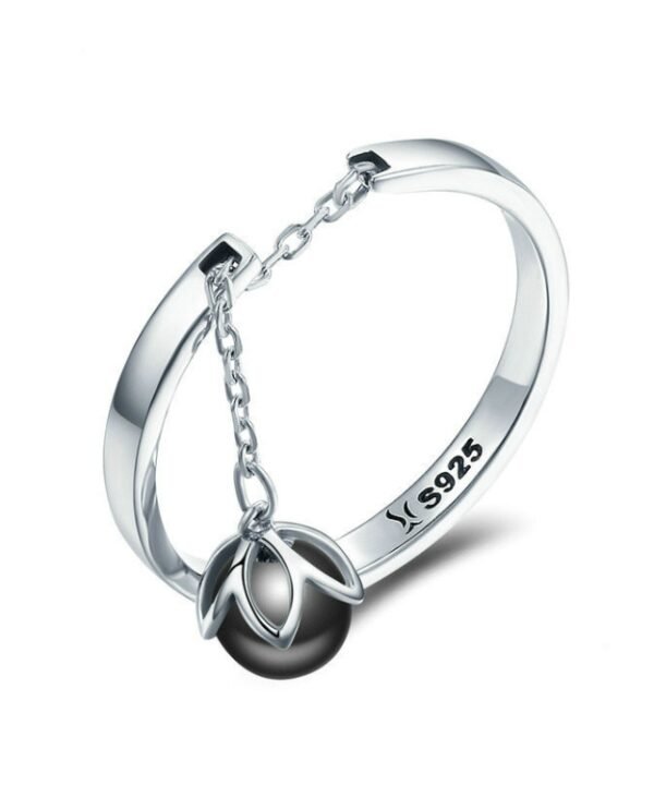 S925 Sterling Silver Open Pearl Ring