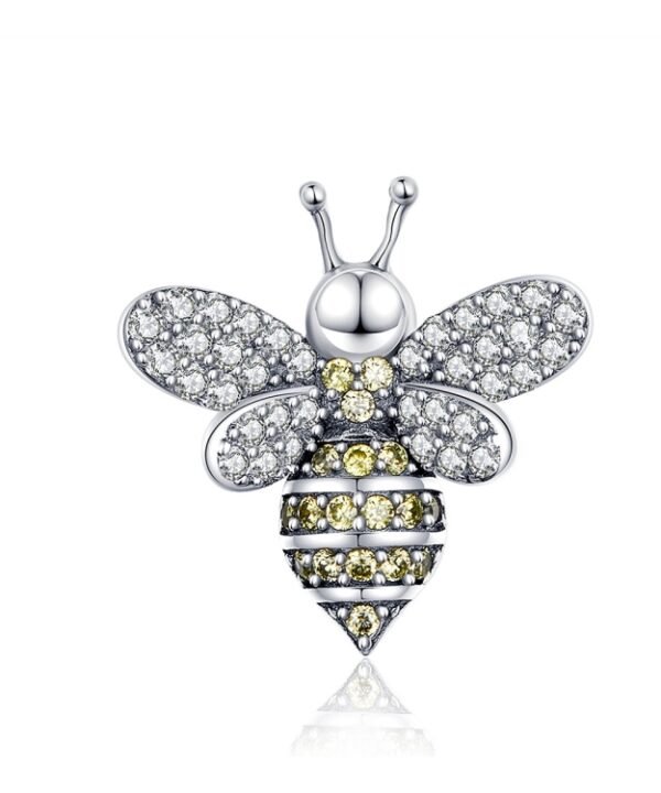 S925 Sterling Silver Beads DIY Bee Bracelet Beaded Jewelry Accessories