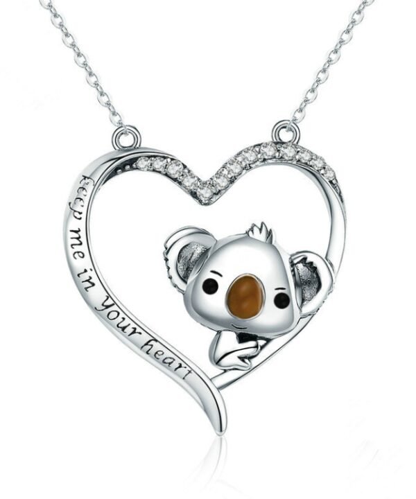 Cute Koala S925 Sterling Silver Lady Necklace