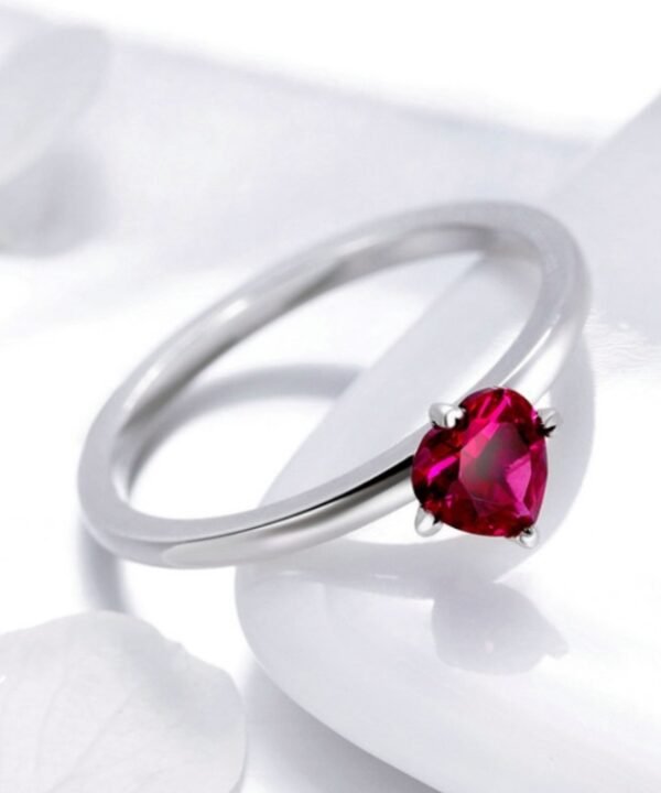 S925 Sterling Silver Ring Heartbeat Fashion Ring, 6, 7, 8