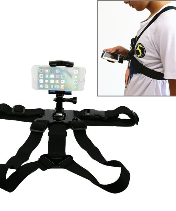 Chest Fixed Strap Mobile Phone Holder for 4-6.5 inch Mobile Phone