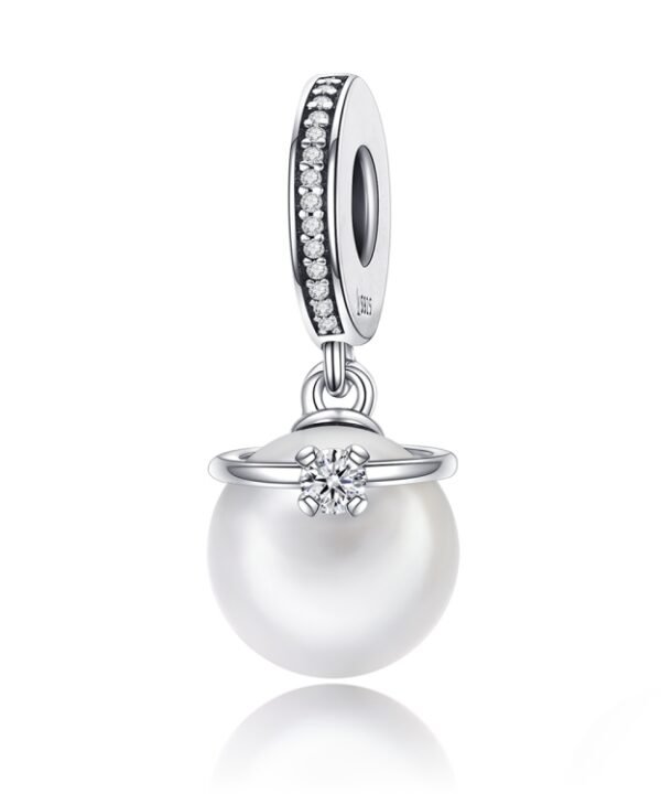 S925 Sterling Silver Elegant Pearl Charm DIY Bracelet Accessories