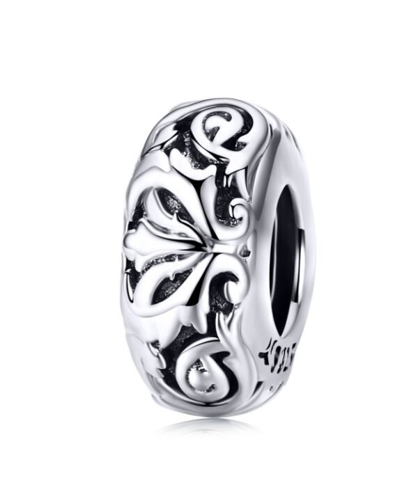 S925 Sterling Silver Classical Flower Beads DIY Bracelet Hollow Pattern Beads