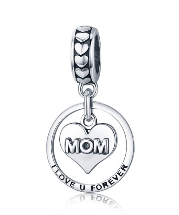 Mothers Day Gift S925 Sterling Silver Tribute To Mothers Love Beads DIY Bracelet Accessories, Bead, Bead+Necklace