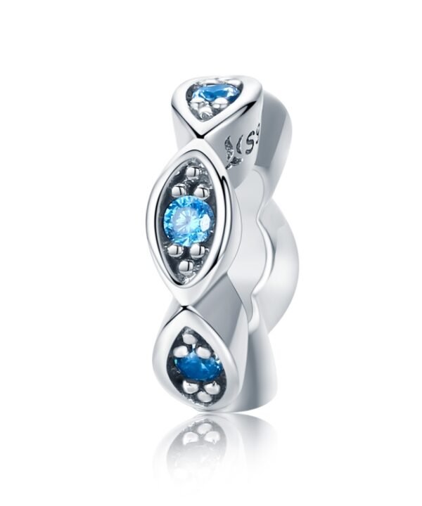 Lucky Eyes Beaded S925 Sterling Silver Loose Beads DIY Bracelet Silver Beads