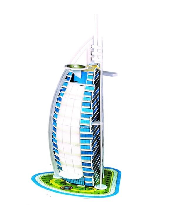 3 PCS 3D Puzzle Mini World Building Model Children Assembling Intellectual Toys, Burj Al Arab, Eiffel Tower, Empire State Building, Dutch Windmills, Mayan Pyramid, Notre Dame de Paris, Sydney Bridge, Sydney Opera House, Leaning Tower of Pisa...