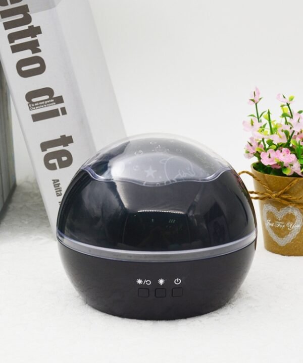Small Ball USB Rotating Starry Sky Ocean Projector Night Light, Black, White, Blue, Pink