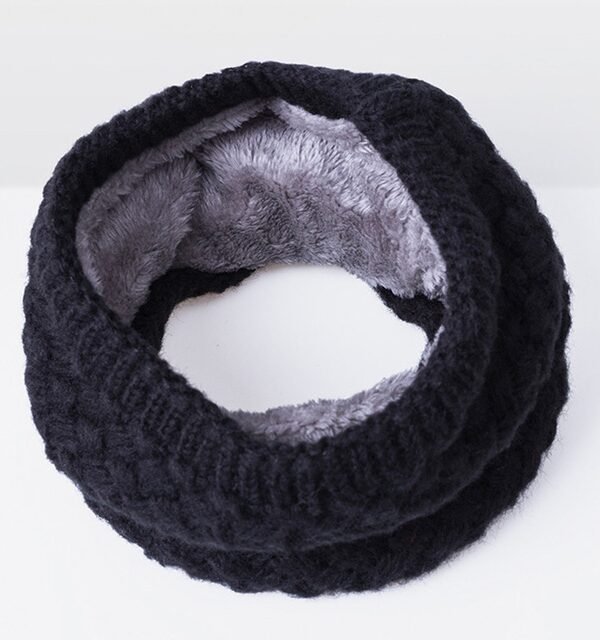 Winter Plus Velvet Thicken Warm Pullover Knit Scarf, 47 x 22cm