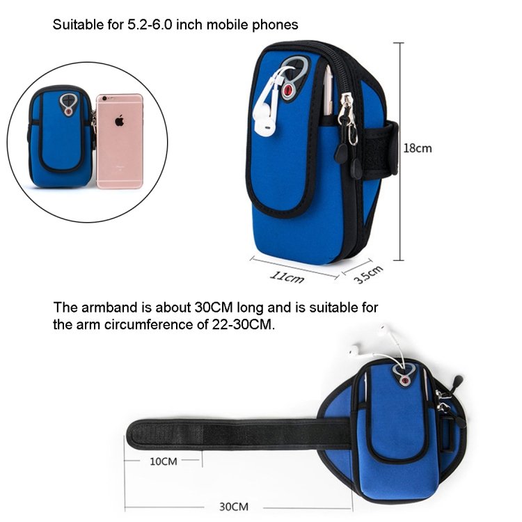 Waterproof Neoprene Phone Running Protective Outdoor Wrist Sports Arm Bag, TBD047713301A, TBD047713301B, TBD047713301C, TBD047713301D, TBD047713301E - Image 3