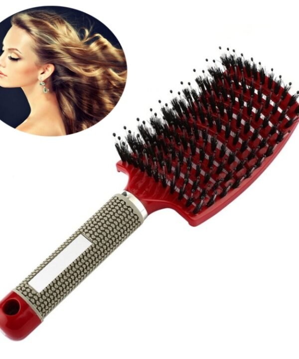 Hair Scalp Massage Comb Hairbrush Bristle Nylon Women Curly Detangle Hair Brush for Salon Hairdressing Styling Tool
