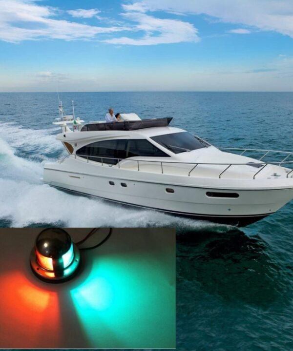 4W 12V IP65 Waterproof Stainless Steel Two-color Marine Signal Light Red and Green LED Lights