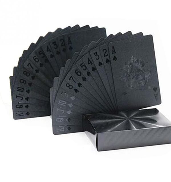 2 PCS Creative Gold Foil Poker Plastic Waterproof Playing Cards, 2 PCS Gold Foil Poker
