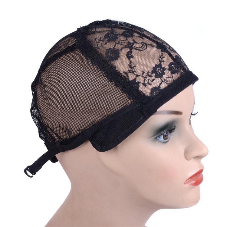 Elastic Hair Net Cap Lace Mesh Bottom Cover Wig Accessories, 56CM Black - Image 2