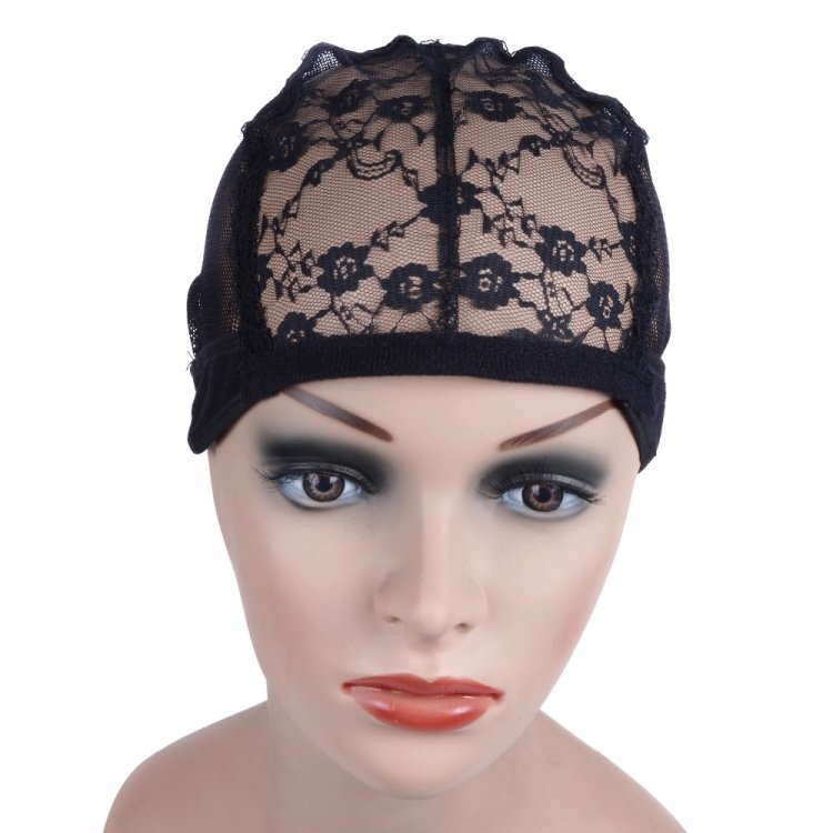 Elastic Hair Net Cap Lace Mesh Bottom Cover Wig Accessories, 56CM Black - Image 3