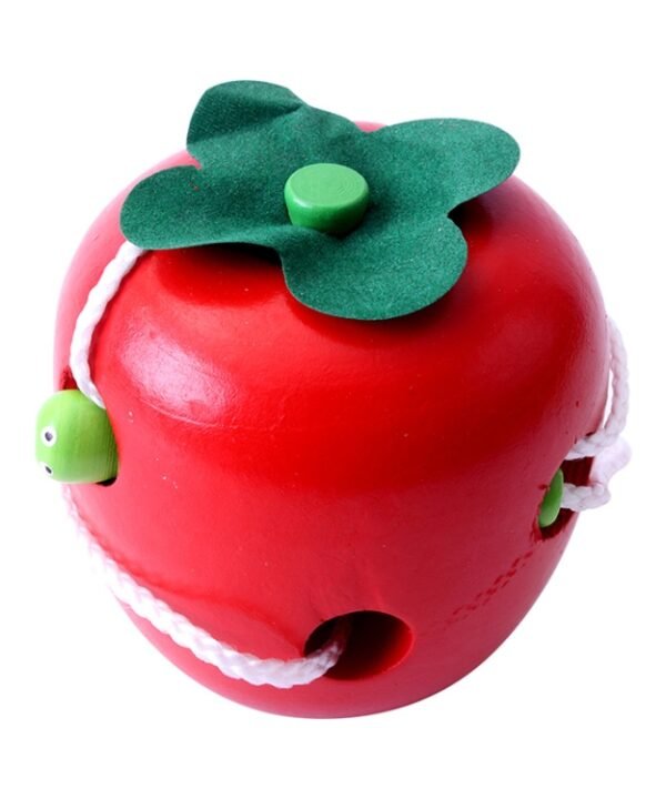 Wooden Learning and Education Children Colorful Worm Eat Fruit Apple Educational Toys