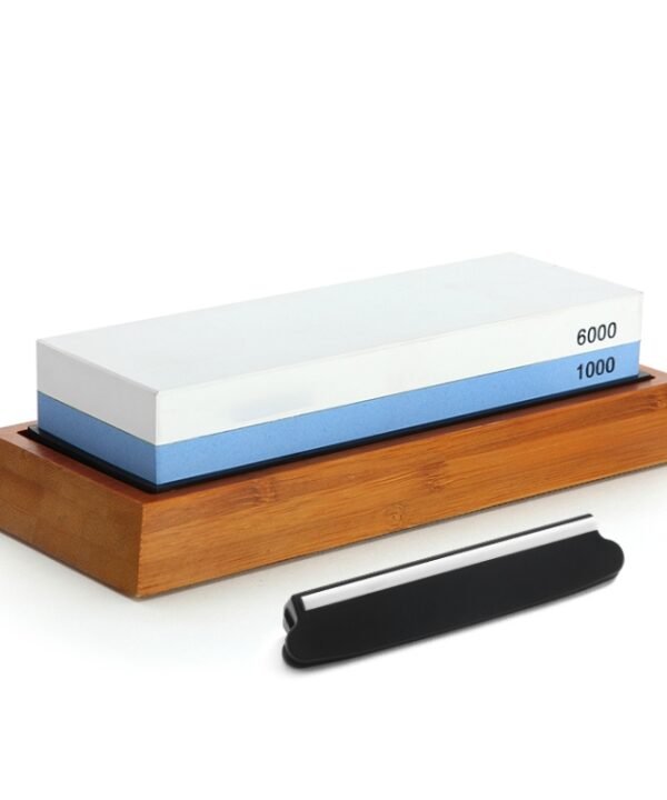1000/6000 Blue White Whetstone Double-sided Bamboo Base Set