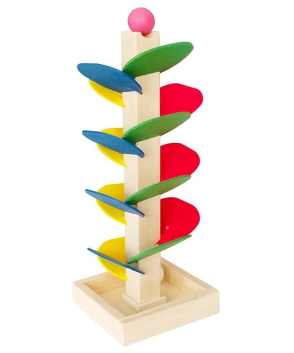 3 PCS Baby Educational Blocks Wooden Tree Marble Ball Run Track Game Intelligence Smart Children Toys