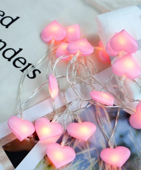 LED Fairy Lights Love Heart Lantern Navidad String Lights Holiday Lighting Bedroom Home Decoracion, 2m 16LEDs, 3m 20LEDs