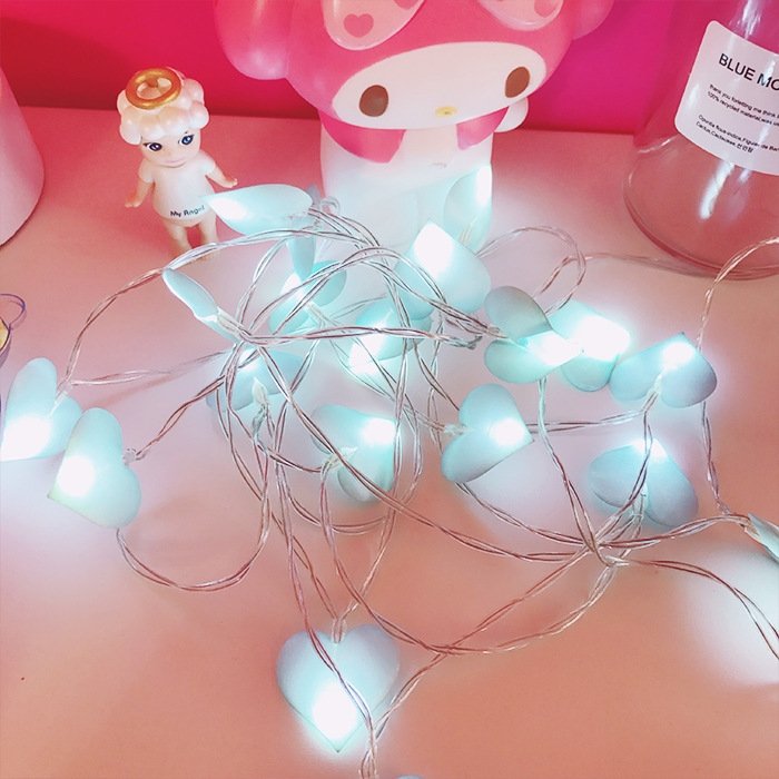 LED Fairy Lights Love Heart Lantern Navidad String Lights Holiday Lighting Bedroom Home Decoracion, 2m 16LEDs, 3m 20LEDs - Image 2