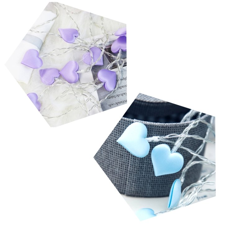 LED Fairy Lights Love Heart Lantern Navidad String Lights Holiday Lighting Bedroom Home Decoracion, 2m 16LEDs, 3m 20LEDs - Image 6