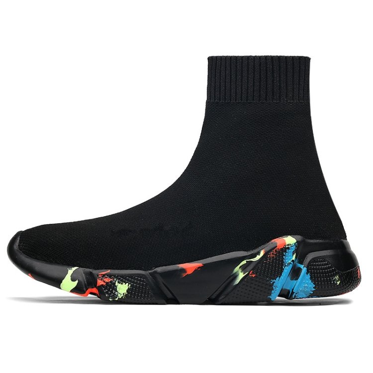 Knit Upper Breathable Sport Sock Boots Chunky Sneakers High Top Running Shoes for Men / Women, 35, 36, 37, 38, 39, 40, 41, 42, 43, 44, 45, 46, 47 - Image 2
