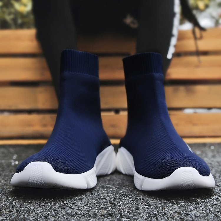 Knit Upper Breathable Sport Sock Boots Chunky Sneakers High Top Running Shoes for Men / Women, 35, 36, 37, 38, 39, 40, 41, 42, 43, 44, 45, 46, 47 - Image 5