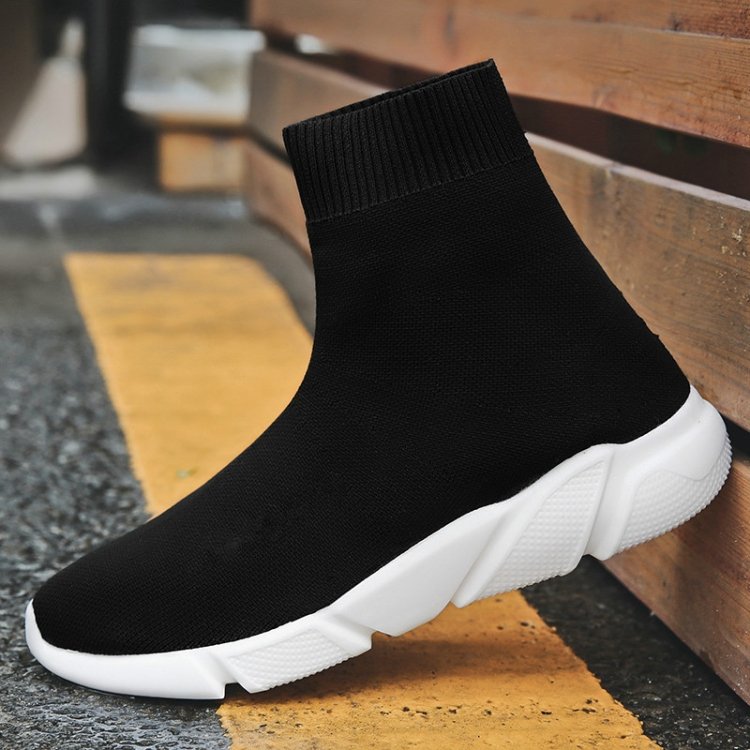Knit Upper Breathable Sport Sock Boots Chunky Sneakers High Top Running Shoes for Men / Women, 35, 36, 37, 38, 39, 40, 41, 42, 43, 44, 45, 46, 47 - Image 8