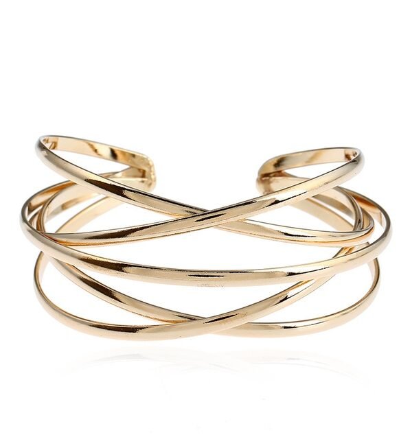 Cuff Bangles For Women Girls Fashion Bangles Bracelets, Gold, Silver, Gun Black, Rose Red, Colorful