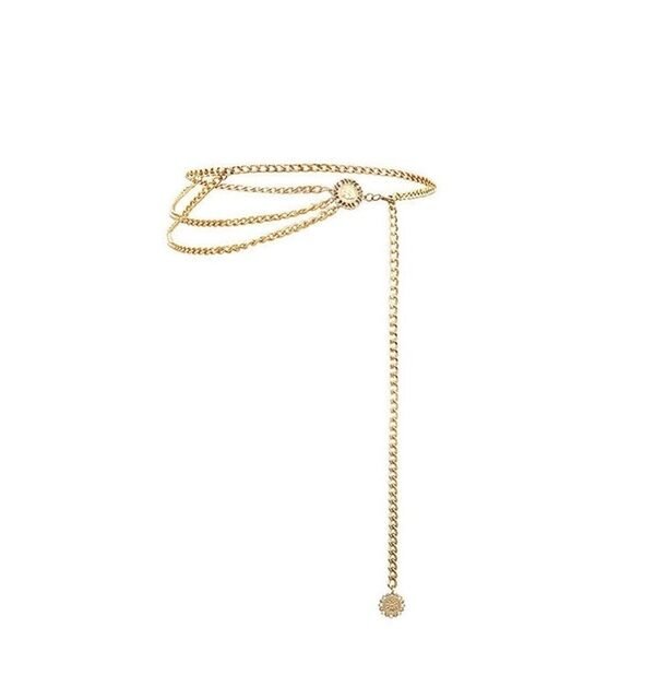 Retro Sexy Waist Chain High Waist Metal Fringes Belt