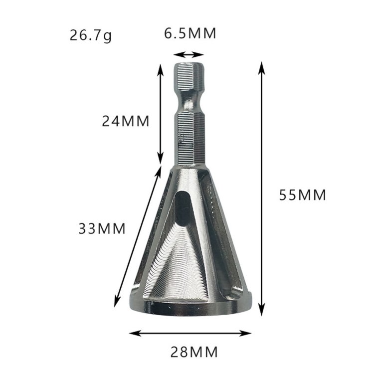 Stainless Steel Deburring External Chamfer Tool High Strength Hardness Drill Bit Remove Burr Hexagonal grooved chamfer - Image 4