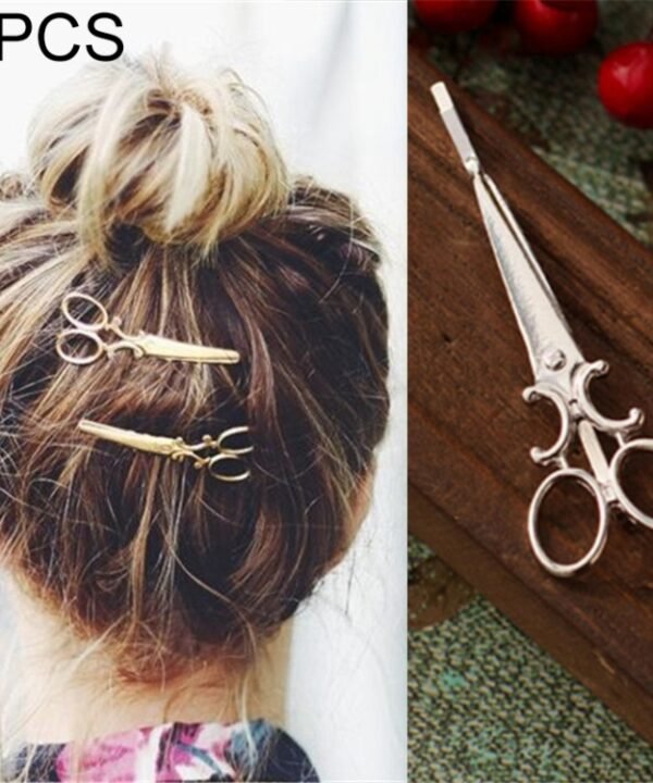 2 PCS simple hair ornaments personalized hair clips ornaments retro word folder headdress