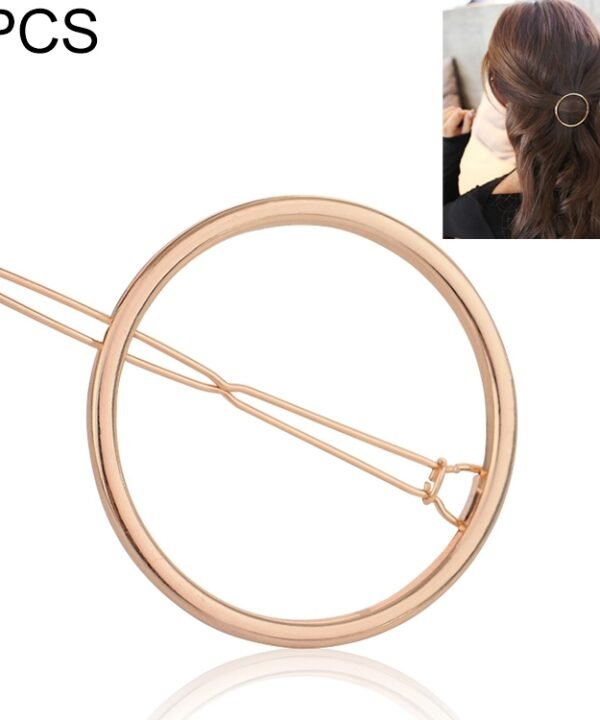 3 PCS New Hairpins Triangle Moon Hair Pin Jewelry Clover Round Hair Clip For Women Barrettes Head Accessories Bijoux De Tete, Gold moon, gold circel, gold triangle, gold 8