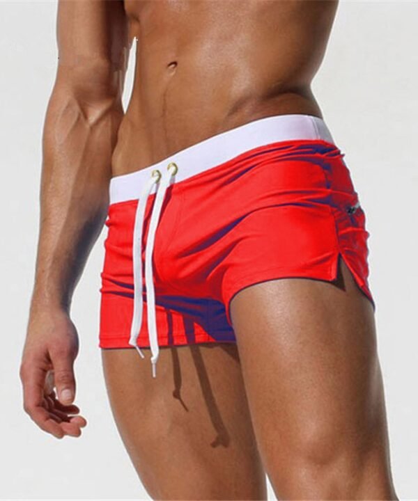 Back Pocket Flat Shorts Summer Beach Swim Shorts for Men, S, M, L, XL, XXL