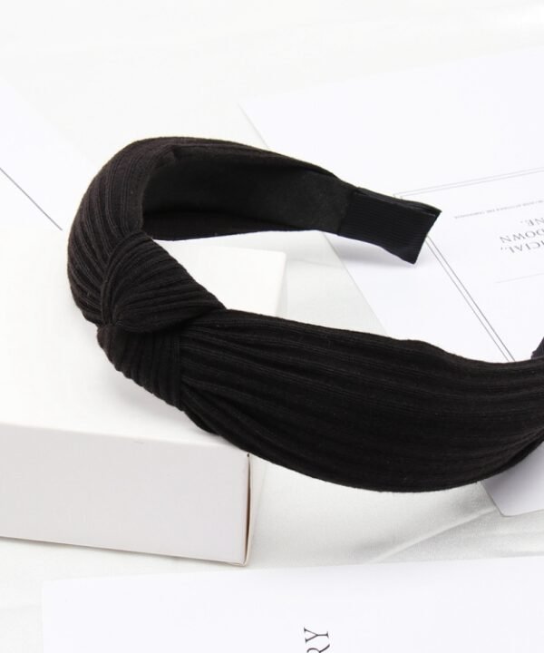 Soft Knotted Headband Hairband Lady Bow Hair Hoop Hair Accessories, Black, Pink, Wine red, Gray, Green, Navy Blue, Yellow, Khaki, Dark gray, Cyan