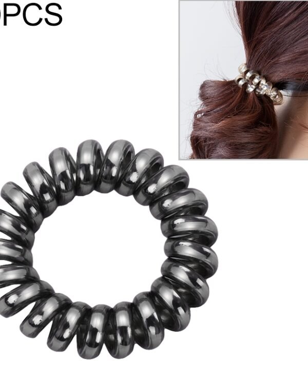 10 PCS Multicolor Elastic Hair Bands Spiral Shape Ponytail Hair Ties Rubber Band Hair Rope Telephone Wire Hair Accessories