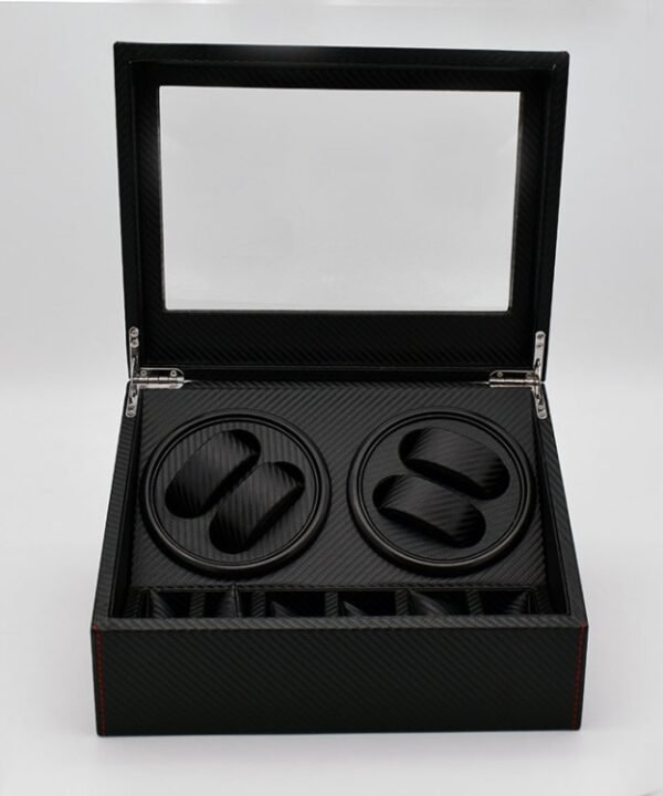 4+6 Automatic Rotation Leather Watch Winder Storage Display Case Box