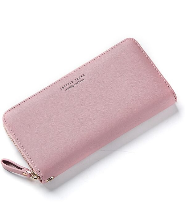 Women Long Clutch Wallet Large Capacity Wallets Female Purse Phone Pocket Card Holder, Pink, Gray, Blue, Green, Wine Red, Black
