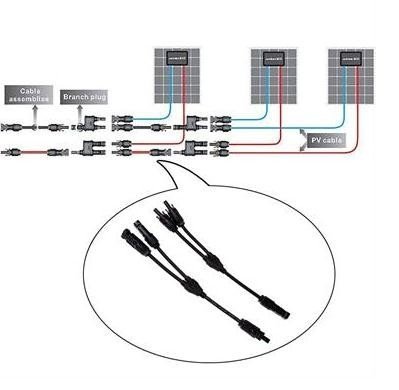 1 Pair MC4 Branch Y Adapter Connectors M/M/F and F/F/M for Solar Panels Cable - Image 7