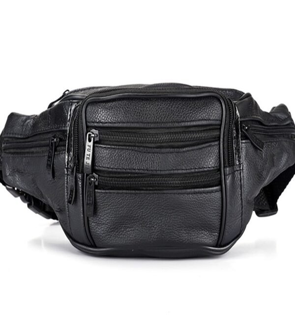 Fashion Men Genuine Leather Waist Bags Travel Necessity Organizer Mobile Phone Bag