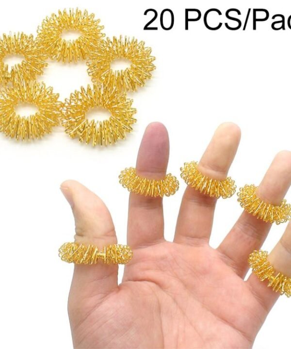 20 PCS Finger Massage Ring Body Massager Relax Hand Massage