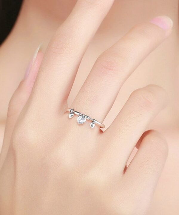 925 Sterling Silver Heart Diamond Ring Women Wedding Engagement Jewelry, 6, 7, 8, 5